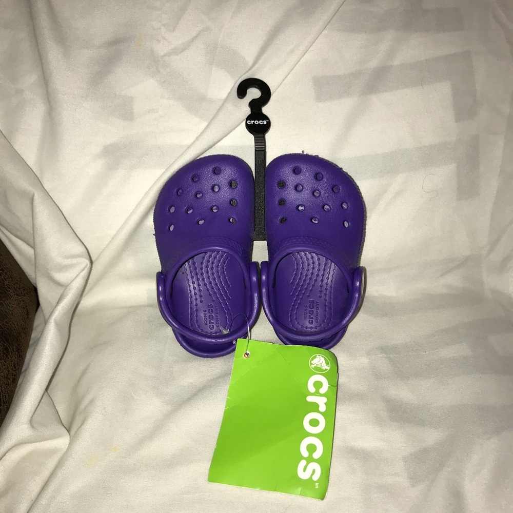 Purple toddler crocs